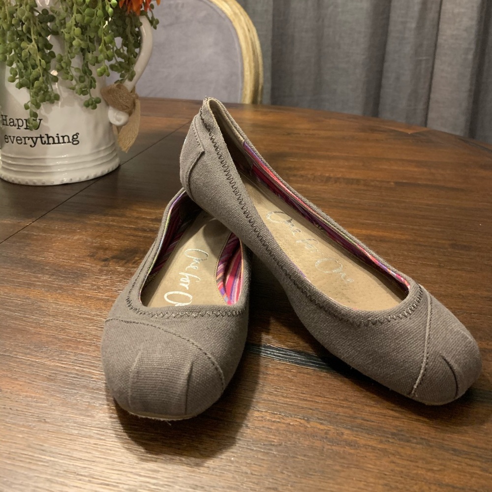 Toms Grey Ballet Flats